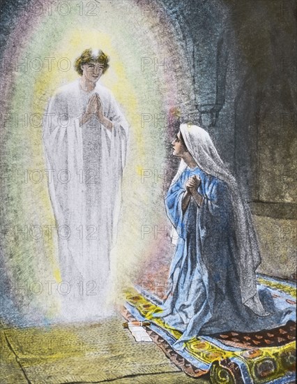 The Angel Telling Mary She Is To Be The Mother Of Jesus.