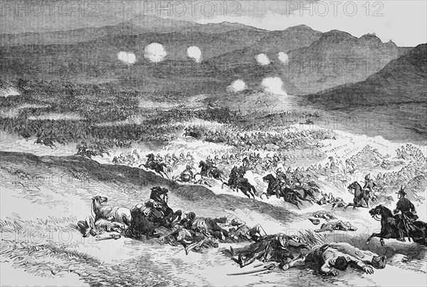 Action at Balaclava the first charge of the Heavy cavalry.