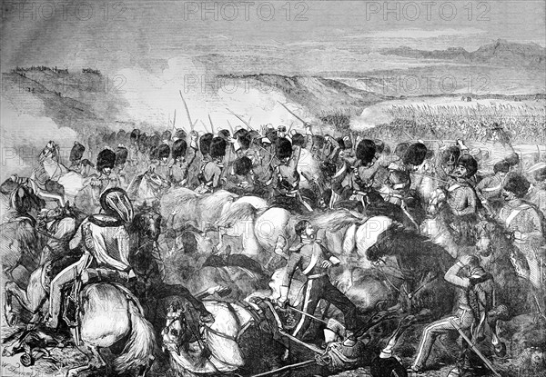 The battle of Balaclava, attack of the Scots Greys.