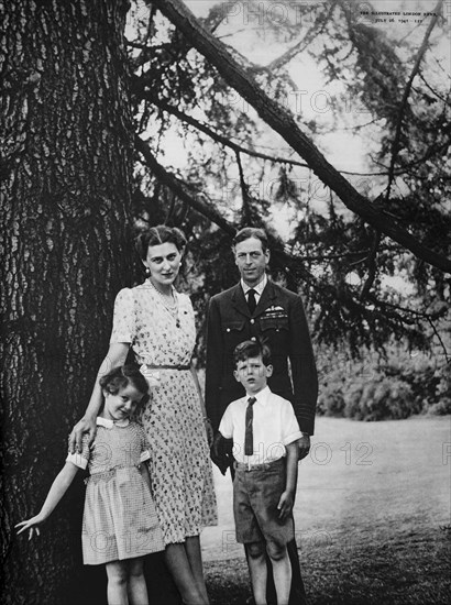 Their Royal Highnesses the Duke and Duchess of Kent with their two children Prince Edward and Princess Alexandra.