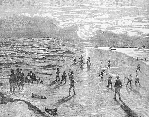 Cricket match on Goodwin sands.