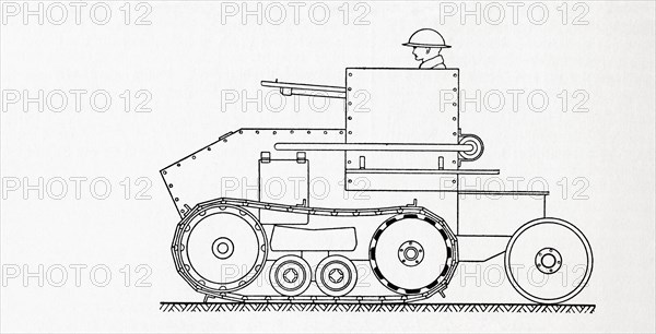 English WWI one man ram car or tank.