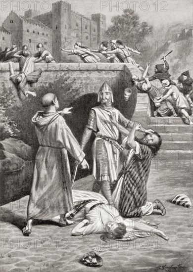 Bernard of Clairvaux defends the Jews during the second crusade.