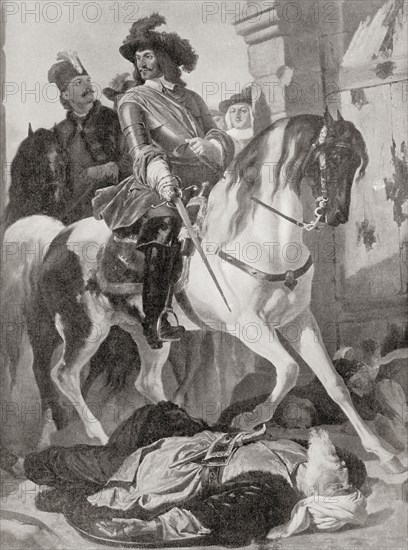 Charles V, Duke of Lorraine during the recapture of Buda Castle from the Turks in 1686 at the second siege of Buda.