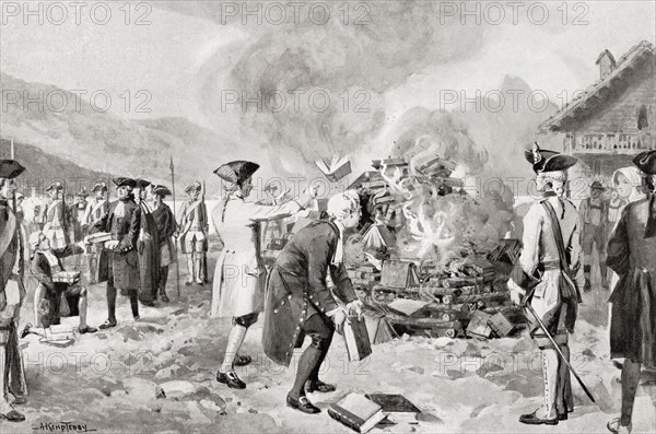 Rousseau's Contrat Social publicly burned at Geneva.