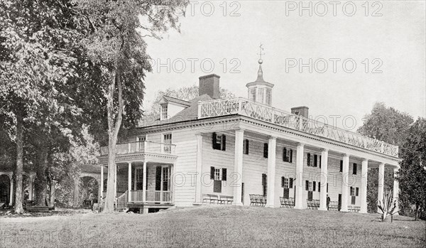 Mount Vernon, the residence of George Washington.