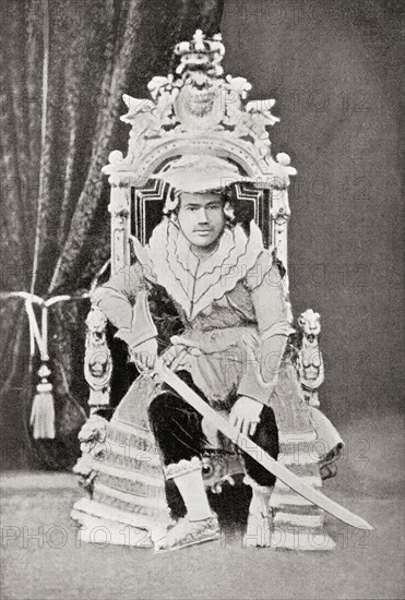 Thibaw Min, aka Thebaw or Theebaw, 1859 - 1916.