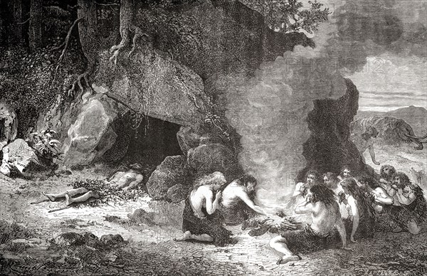 A funeral meal during the stone age.