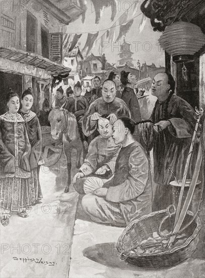 The introduction of the pigtail or queue, a specifically male hairstyle worn by the Manchu people from central Manchuria and later imposed on the Han Chinese during the Qing dynasty.