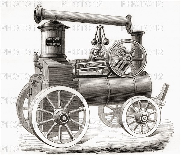 Monsieur Durenne's portable steam engine.