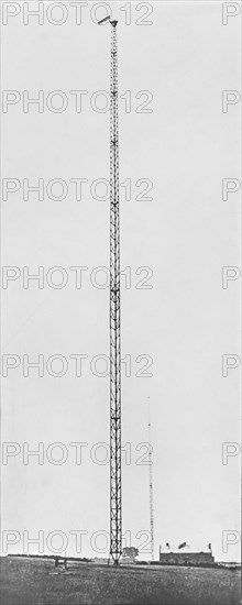 British radio transmitter mast during WW1.