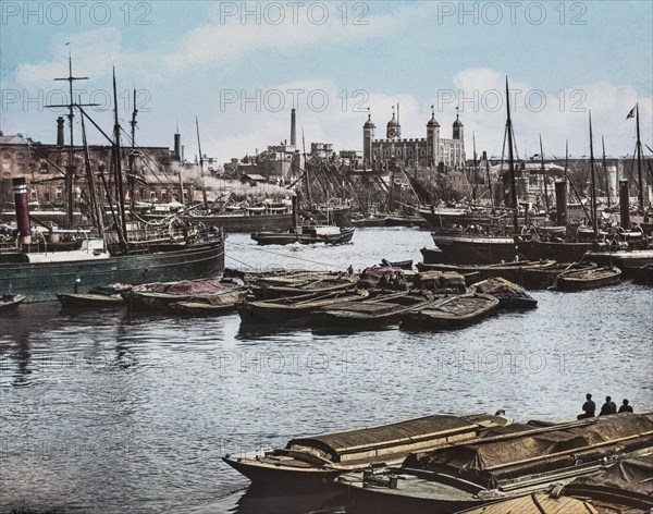 Looking across the thames towards the Tower of London.