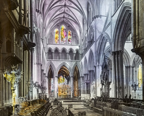 The choir Salisbury cathedral.