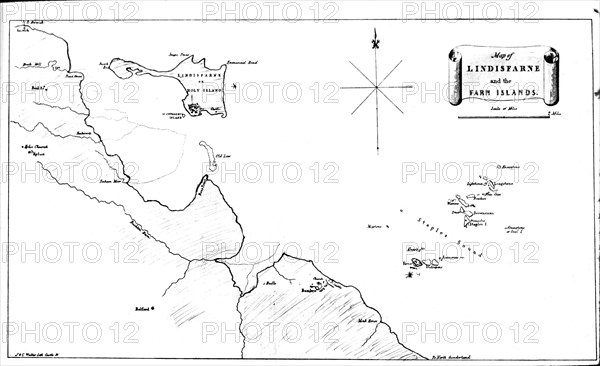 Map Of Lindisfarne and farn.