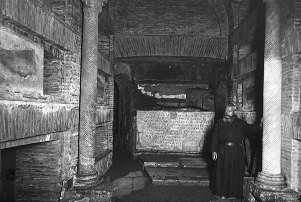 Crypt of the Popes in the Catacomb of St Callixtus.