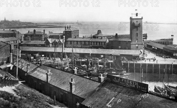 North Shields Fish Quay on the river Tyne.