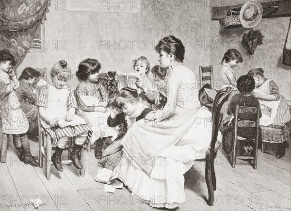A 19th century schoolroom.