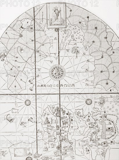 The sea chart of Juan de la Cosa.