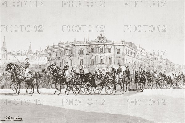 King Luis I of Portugal and his wife Maria Pia of Savoy.