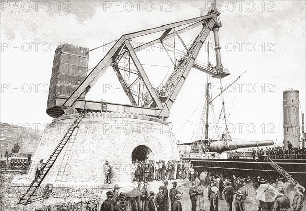 The 160 ton hydraulic machine at the arsenal at La Spezia naval base.