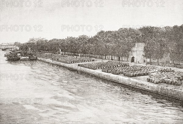 The wine warehousing area along the River Seine.