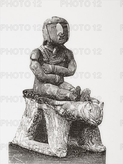 Ceramic figure of an Indian from Quimbaya.