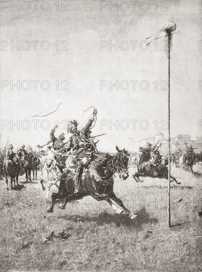 Lisowczycy soldiers in an archery contest.