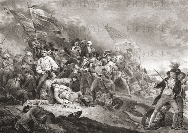 The Death of General Warren at the Battle of Bunker Hill.