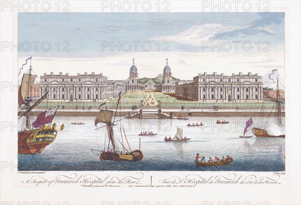 A prospect of Greenwich Hospital from the river.