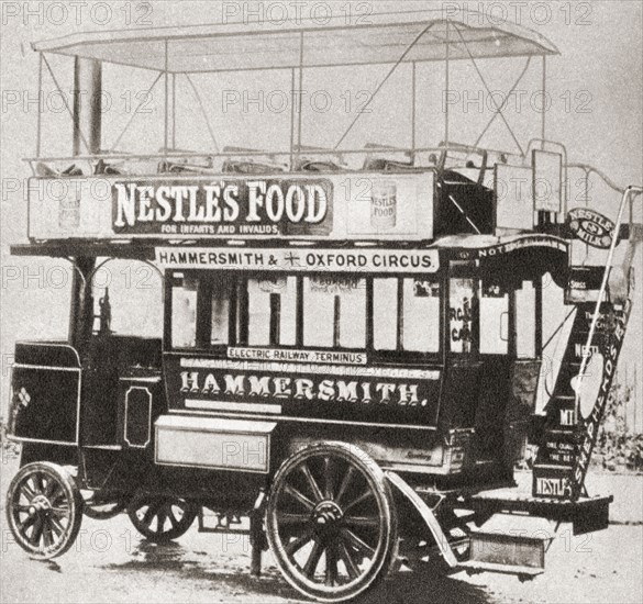 A Thornycroft steam powered bus of 1902.