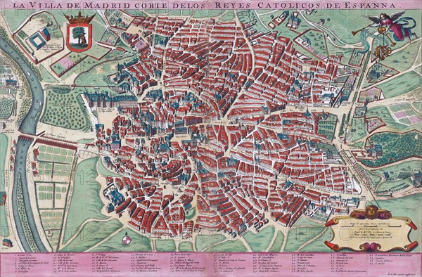 Anonymous map of Madrid dating from late 17th or early 18th century.