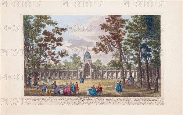 A view of the Temple of Comus in Vauxhall Gardens.