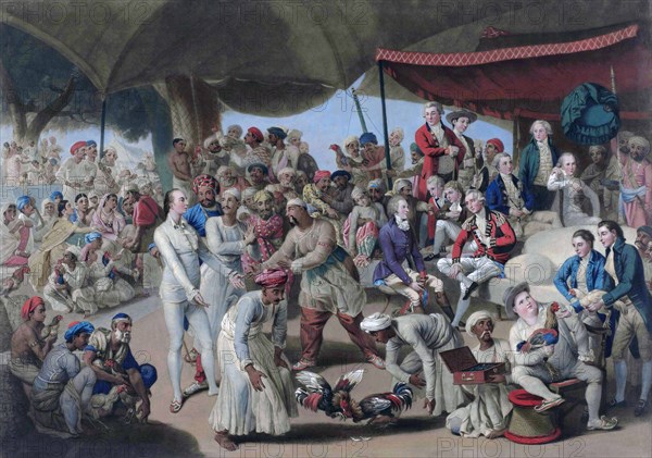 Colonel Mordaunt's Cock Match at Lucknow in 1786.