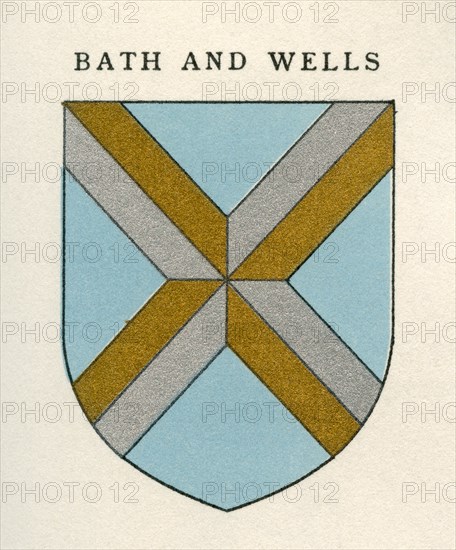 Coat of arms of the Diocese of Bath and Wells.