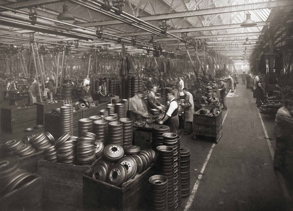 Interior of Wolseley Motors.