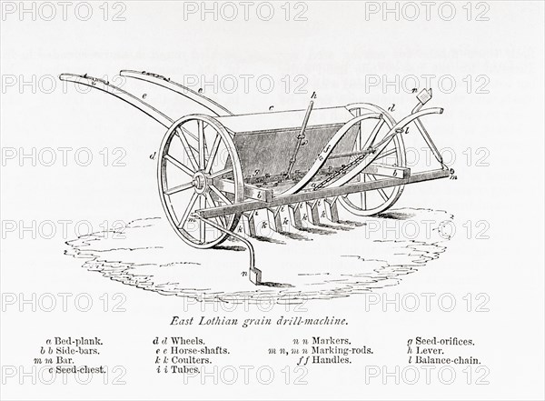 East Lothian grain drill machine.