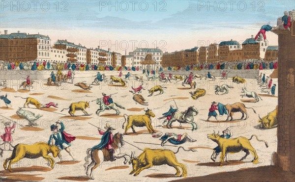 Bullfight in the Plaza Mayor.