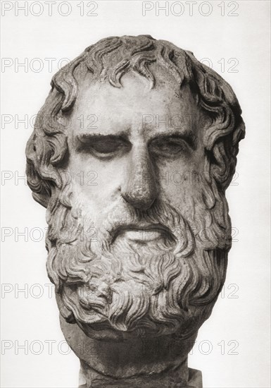 Bust of Euripides.