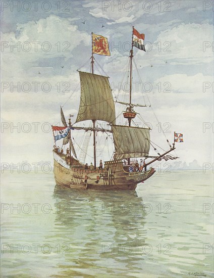 Henry Hudson's ship Halve Maen.
