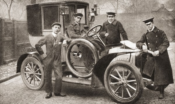 The first taxi cab in Liverpool.