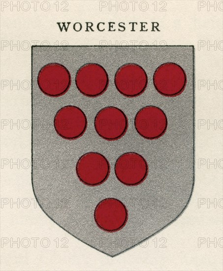 Coat of arms of the Diocese of Worcester.