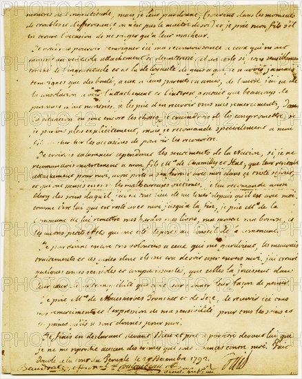 Last Page Of The Will Of Louis XVI.