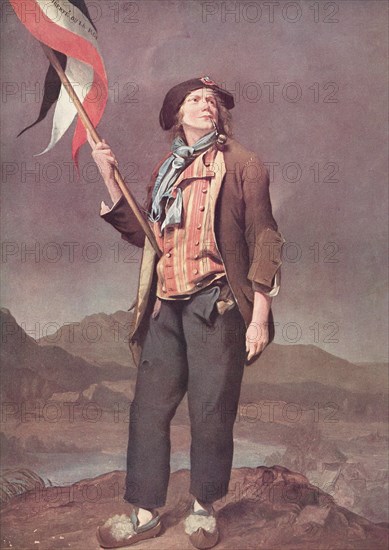 The French singer Chenard in the costume of a Sans-Culotte.