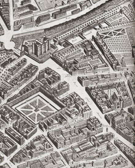 Fragment of the Turgot Map of Paris.