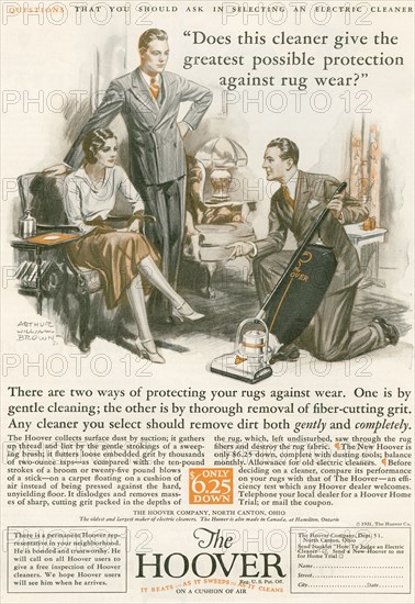 A 1930's advertisement for The Hoover.