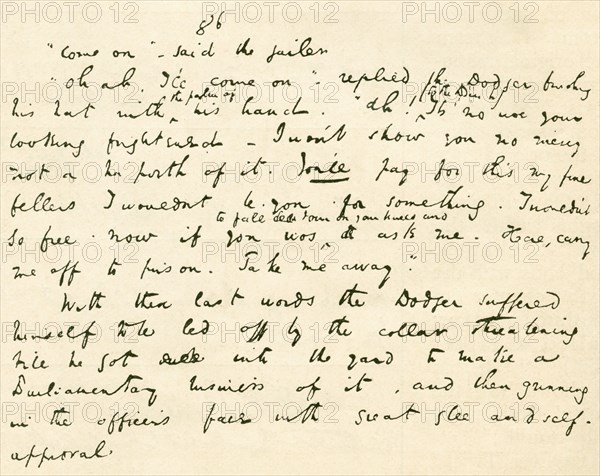 From the original manuscript of Oliver Twist by Charles Dickens.