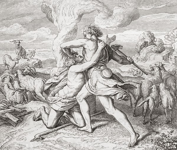 Cain killing his brother Abel.