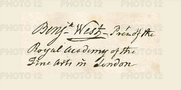 Signature of Benjamin West.