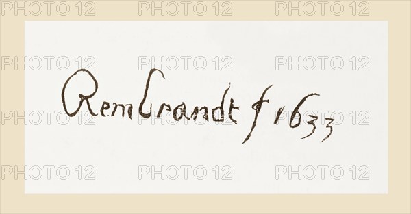 Signature of Rembrandt Harmenszoon van Rijn.