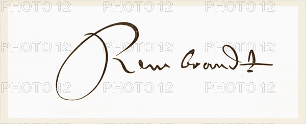 Signature of Rembrandt Harmenszoon van Rijn.